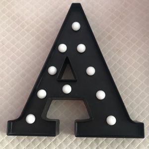 Black Marquee Letter A
